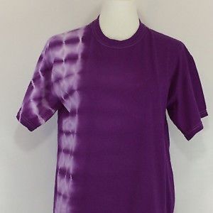 Gildan Ulta Cotton Purple Tye Dye Tee shirt SZ M